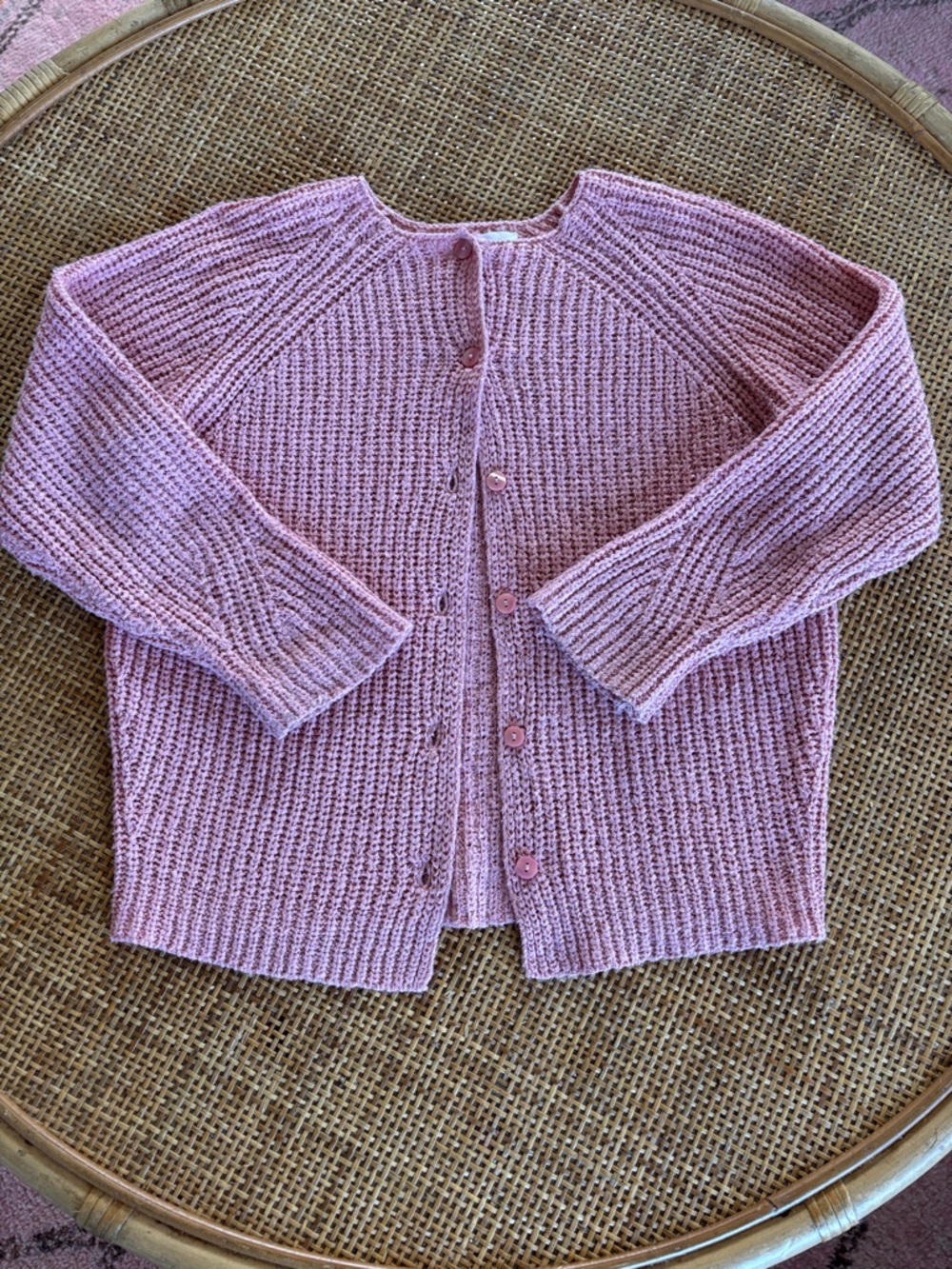 Sweet Pink Zara Girls Knit Cardigan Sweater 8
